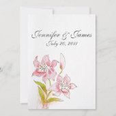 Lilly Wedding Invitations Back Kaart (Voorkant)