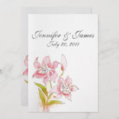 Lilly Wedding Invitations Back Kaart (Voorkant / Achterkant)