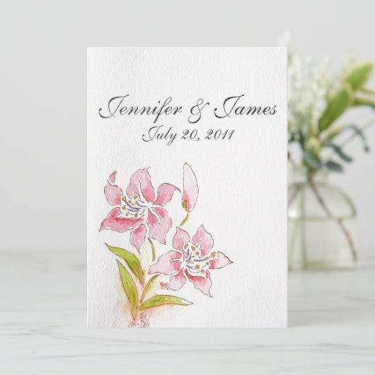 Lilly Wedding Invitations Retour (Debout devant)