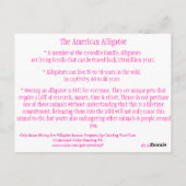 LillyGator Alligator Rescue Briefkaart (Achterkant)