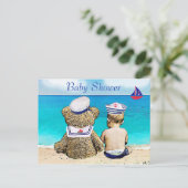 Lil'Sailor et Teddy Bear Baby showers Invitations (Debout devant)