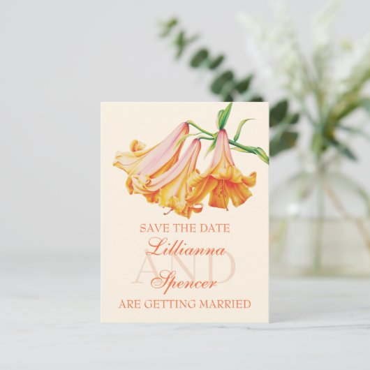 Lily bel prima kunst Sparen het briefkaart van de  (Staand voorkant)