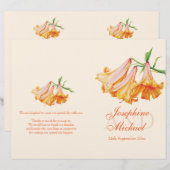 Lily bell Lilies grand programme de mariage (Devant / Derrière)