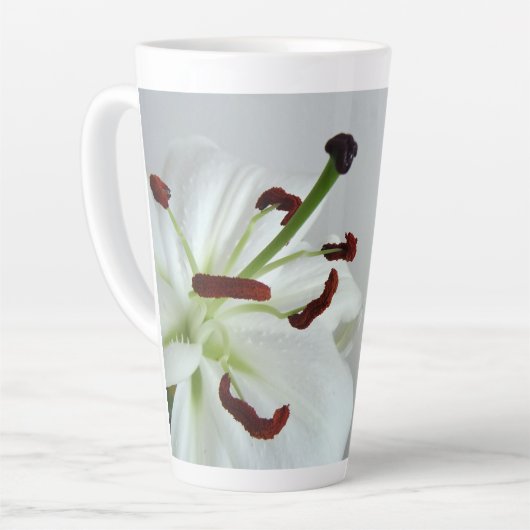 Lily blanche, fleur.Latte Mug (Angle gauche)