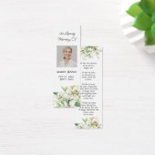 Lily Bloem Foto Rouw Herdenkingsbladwijzer Mini Visitekaartjes (Bureau)