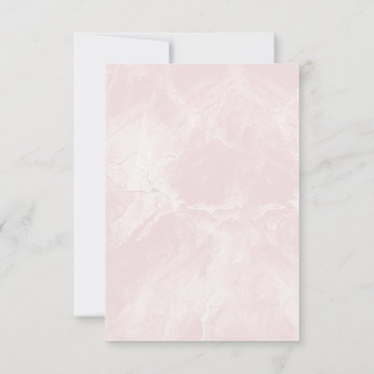 Lily Bloem Roze Marmer Trouw Save The Date RSVP Kaartje (Achterkant)