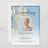 Lily Bloem Viering van het Leven Foto Funeral Kaart (Voorkant)