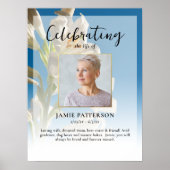 Lily Bloem Viering van het Leven Foto Funeral Poster (Voorkant)
