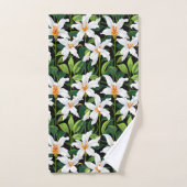 Lily-bloemen en -bladeren bad handdoek (Handdoek)
