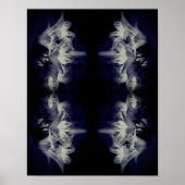 Lily bloemen in zwart-wit Abstract Poster (Voorkant)