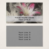 Lily bloemen in zwart-wit Visitekaartje (Voorkant /achterkant)