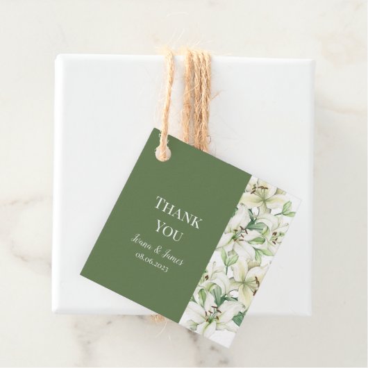 LILY Bloesem Elegantie Bedankjes Labels (In situ)