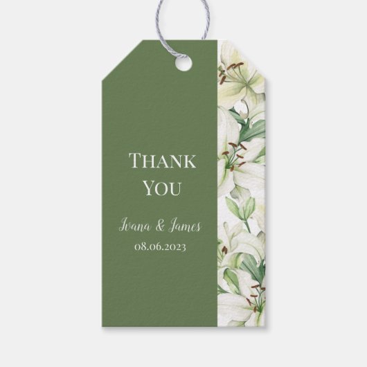 LILY Bloesem Elegantie Cadeaulabel (Voorkant)