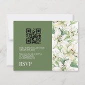 LILY Bloesem Elegantie QR Code RSVP Kaartje (Voorkant)