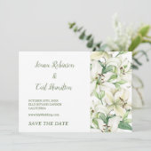 LILY Bloesem Elegantie Save The Date (Staand voorkant)