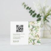LILY Blossom Elegance QR-code RSVP Kaartje (Staand voorkant)