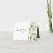 LILY Blossom Elegantie Bruiloft Bedankkaart (Voorkant)