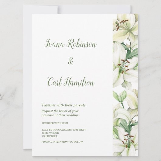 LILY Blossom Elegantie Kaart (Voorkant)