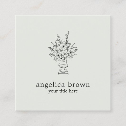 Lily Bouquet Carte de visite Customisé (Devant)