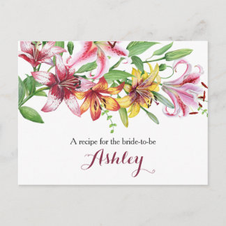 Lily Bouquet Vrijgezellenfeest Recept Kaart