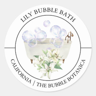 Lily Bubble Bath label
