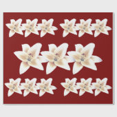 Lily cadeau wrap (Rood) ゆりの包装紙(赤) Cadeaupapier (Vlak)