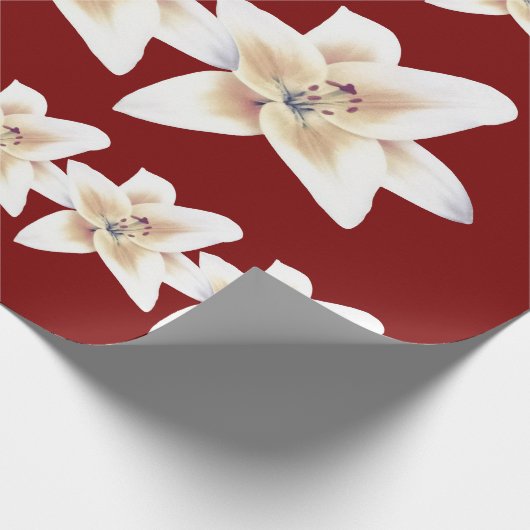 Lily cadeau wrap (Rood) ゆりの包装紙(赤) Cadeaupapier (Hoek)