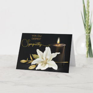 Lily Candle Black Gold Sympathie Kaart