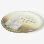 Lily Candle Funeral Memorial Papieren Bordje (Gekanteld)