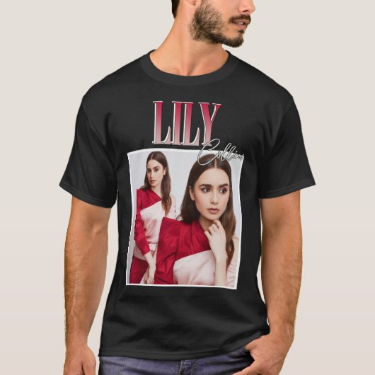 Lily Collins Classic T-Shirt (Voorkant)