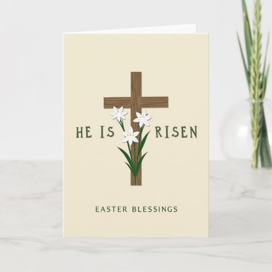 Lily Cross Easter Card Kaart (Voorkant)