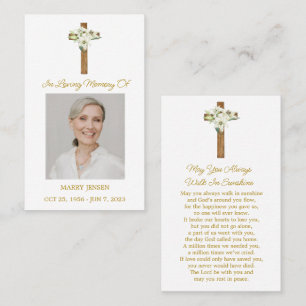 Lily Cross-herdenkingsfoto-rouwkaart Visitekaartje