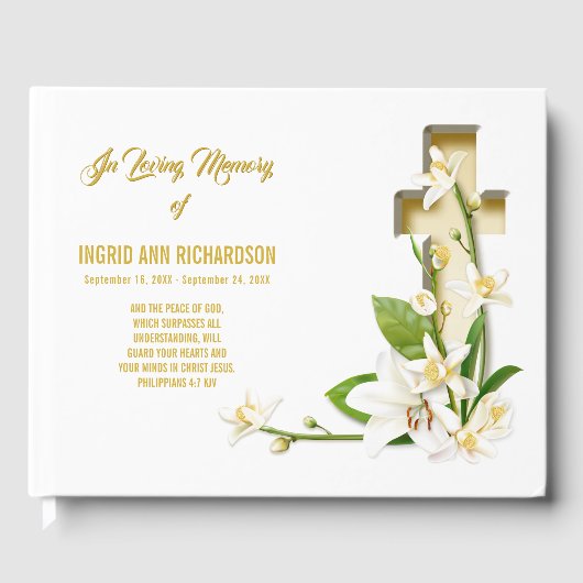 Lily Cross Scriptherdenking Gastenboek (Voorkant)