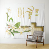 Lily Cross Scripting Easter Church Backdrop Wandkleed (In Situ (horizontaal))