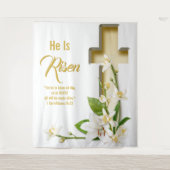 Lily Cross Scripting Easter Church Backdrop Wandkleed (Voorkant)