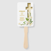 Lily Cross Scripts Memorial Hand Fan Handwaaier (Voorkant)