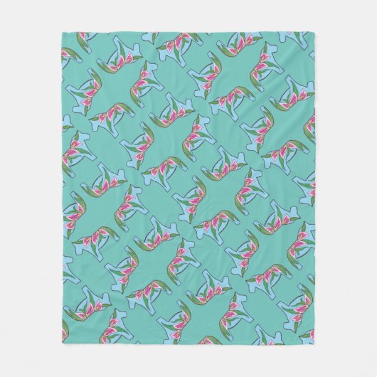 Lily Dala Horse Fleece Deken (Voorkant)