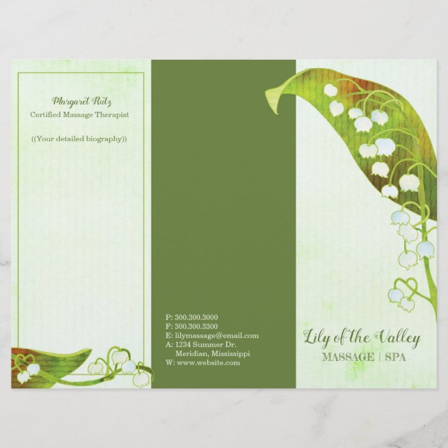 Lily de la Brochure Tri-Fold d'affaires Valley (Devant)