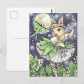 Lily de la vallée Ballerina Bunny Carte postale (Devant / Derrière)