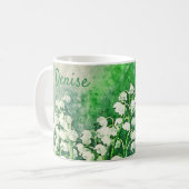 Lily de la Vallée Coupe personnalisée de café Mug (Devant gauche)