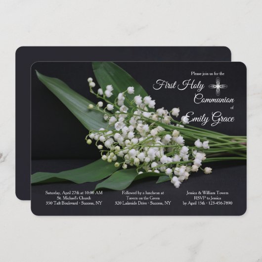 Lily de la Vallée Invitation (Devant / Derrière)