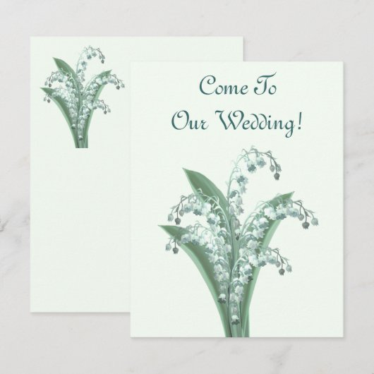 Lily de la vallée Invitation (Devant / Derrière)