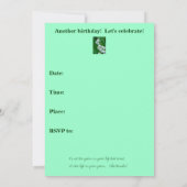 Lily de la vallée Invitation à la fête d'anniversa (Dos)