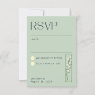 Lily de la vallée - Sage Green RSVP