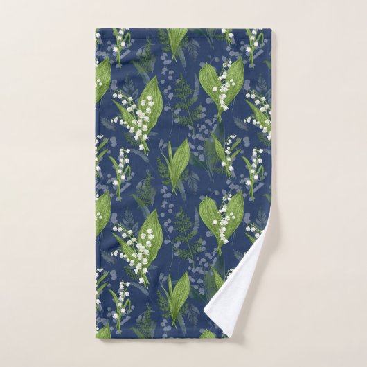 Lily de l'Arrière - plan bleu foncé de la vallée (Serviette à main)