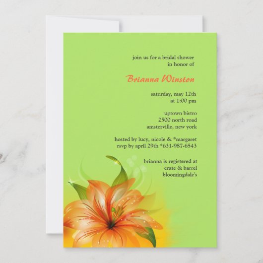 Lily Dew Uitnodiging (Voorkant)