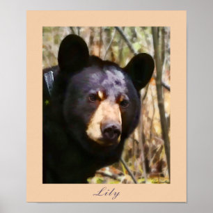 Lily, een Amerikaans zwart Beer Poster