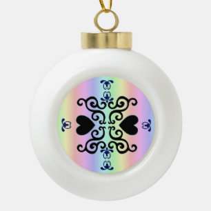 Lily en Heart Fantasy Rainbowart Keramische Bal Ornament