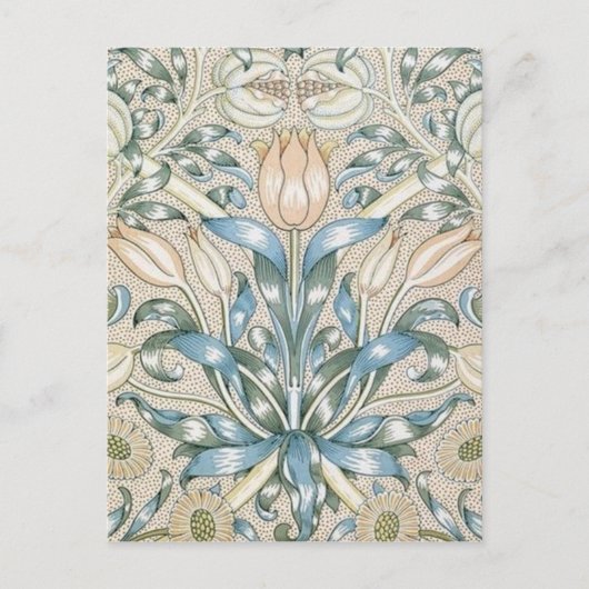 Lily en Pomegranate Floral Art Design Briefkaart (Voorkant)