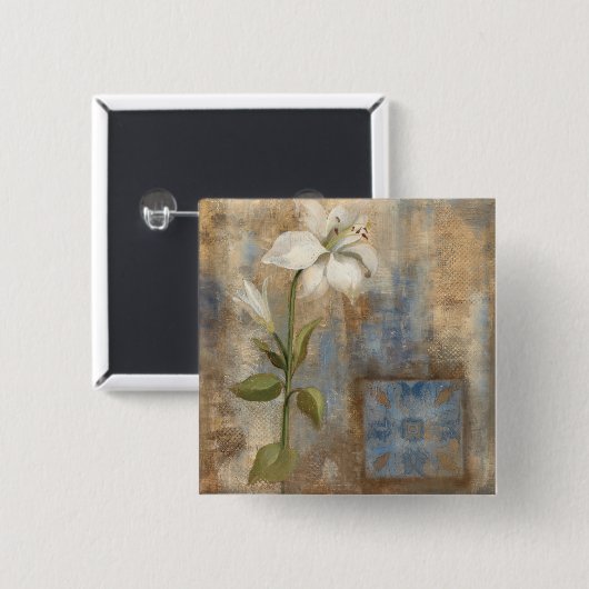 Lily en Tile Vierkante Button 5,1 Cm (Voorkant /achterkant)